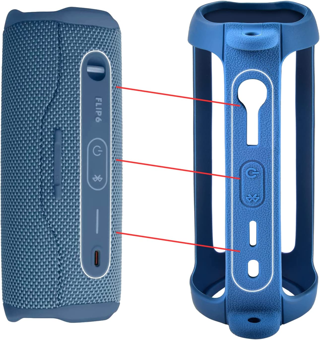 Silicone Case Compatible with JBL Flip 6 Portable Bluetooth