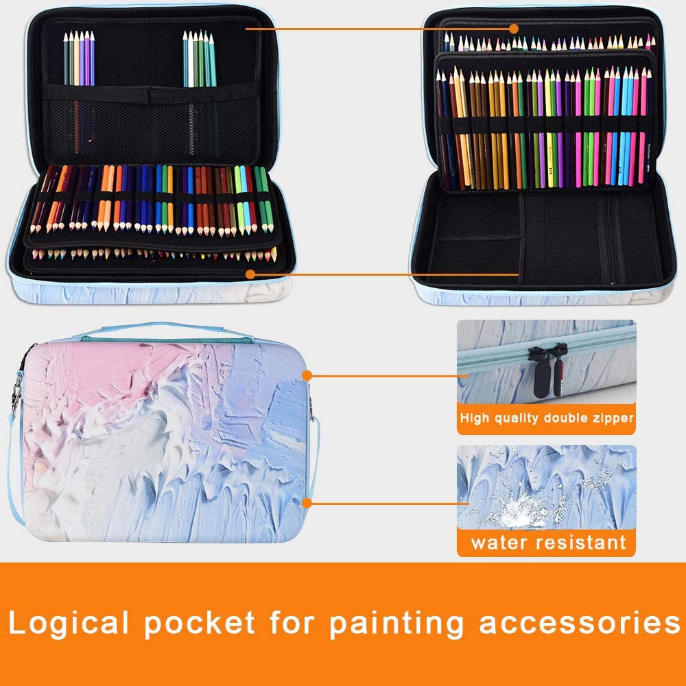 Hot Sale 1PC 184/72/52/32 Slots Large-capacity 4/3/2 Layer Colored Pencil  Case with Ornaments, Large Capacity Soft and PU Leather Pencil Case Storage  Bag (7Colors Not Including Pencils)