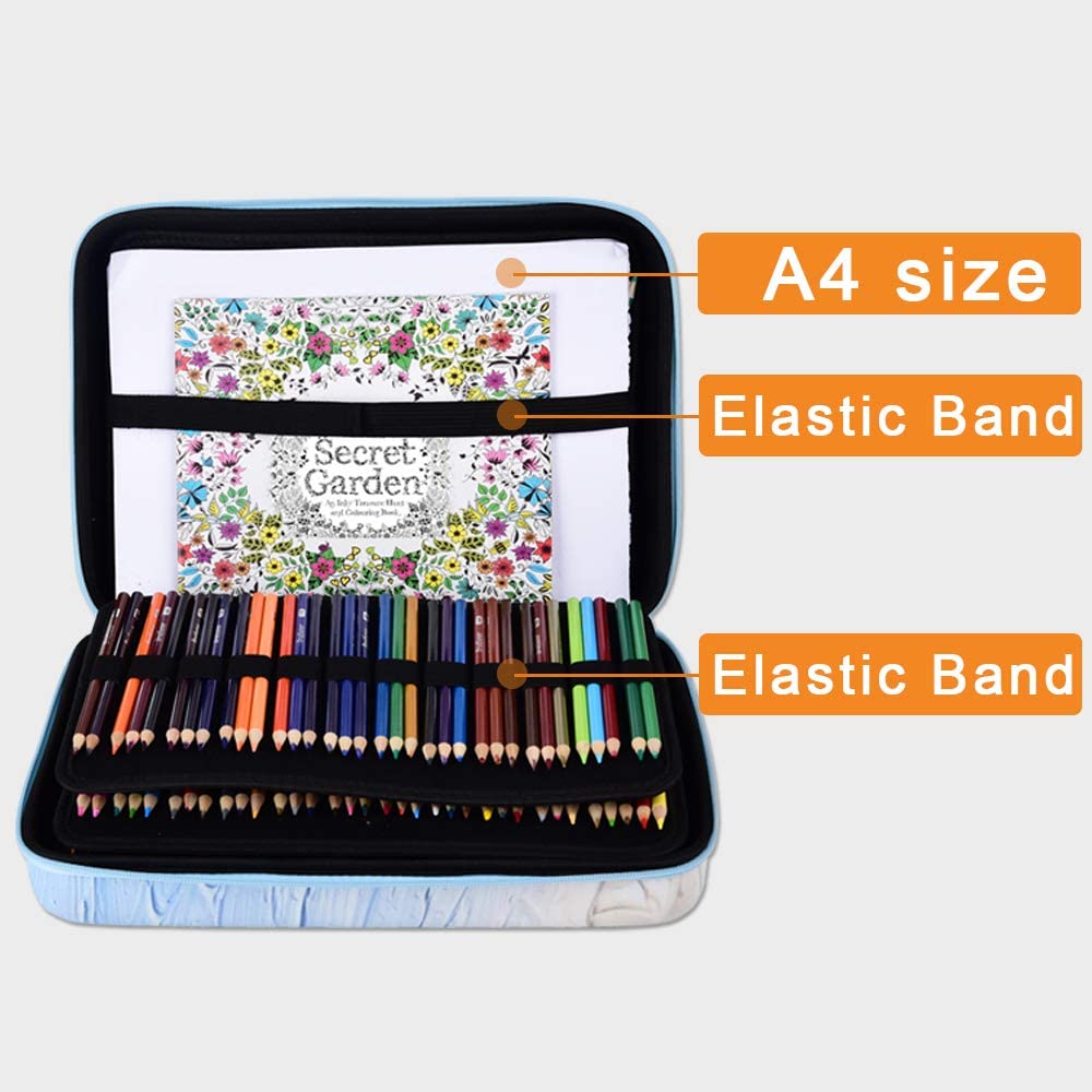 Colored Pencil Case, SoaKoa Portable Pencil Holder Pen Bag 192