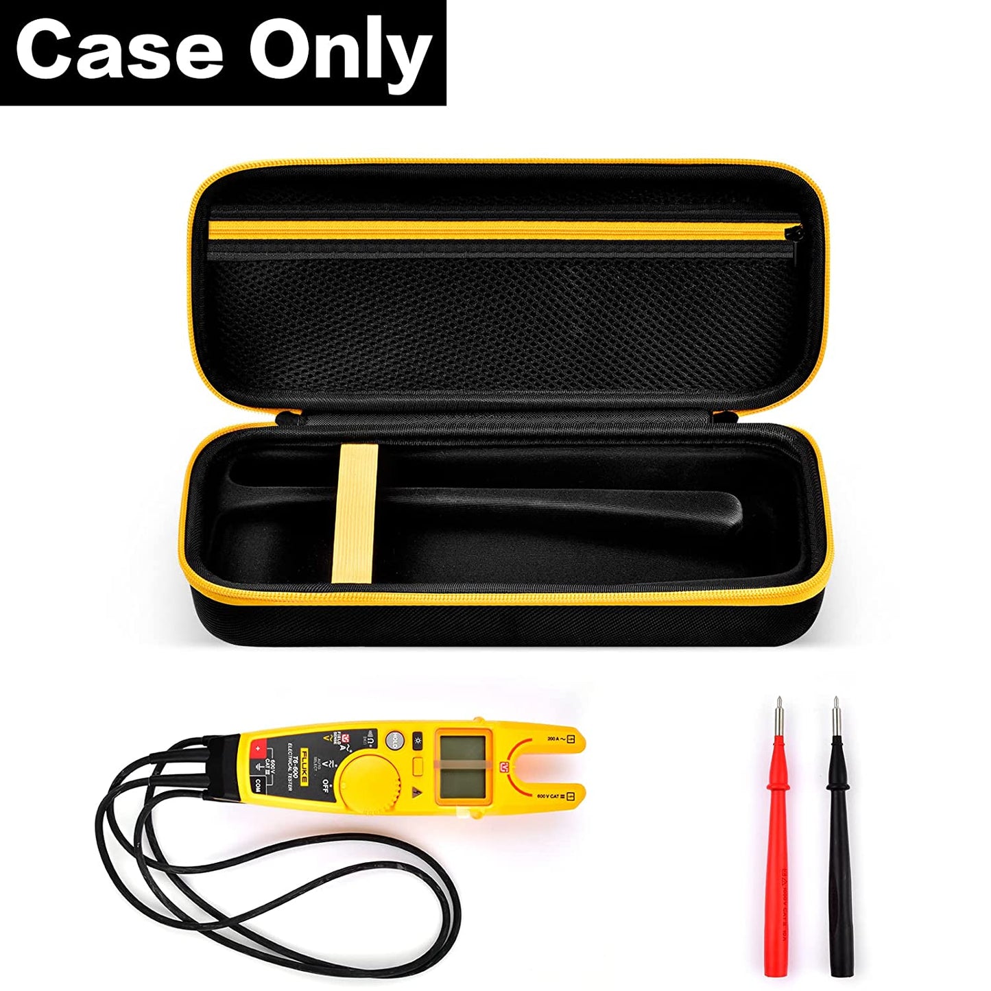 Case Compatible with Fluke T5-1000/ T5 600/ T6-1000/ T6 600 Electrical Voltage, Continuity and Current Tester Meter - Black (Box Only)
